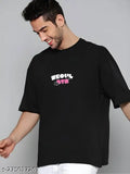Cotton blend oversize BTS printed t-shirt, short sleeves, M, L, XL. Fashionable men's wear for casual and versatile wardrobe