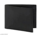 Black faux leather men's formal travel wallet, 6 card slots, premium quality, aged character, Indian origin