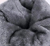 Grey wool cap for winter