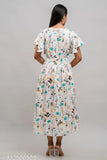 Rayon printed net short-sleeve Shree krishna kurti, Indian fashion for women