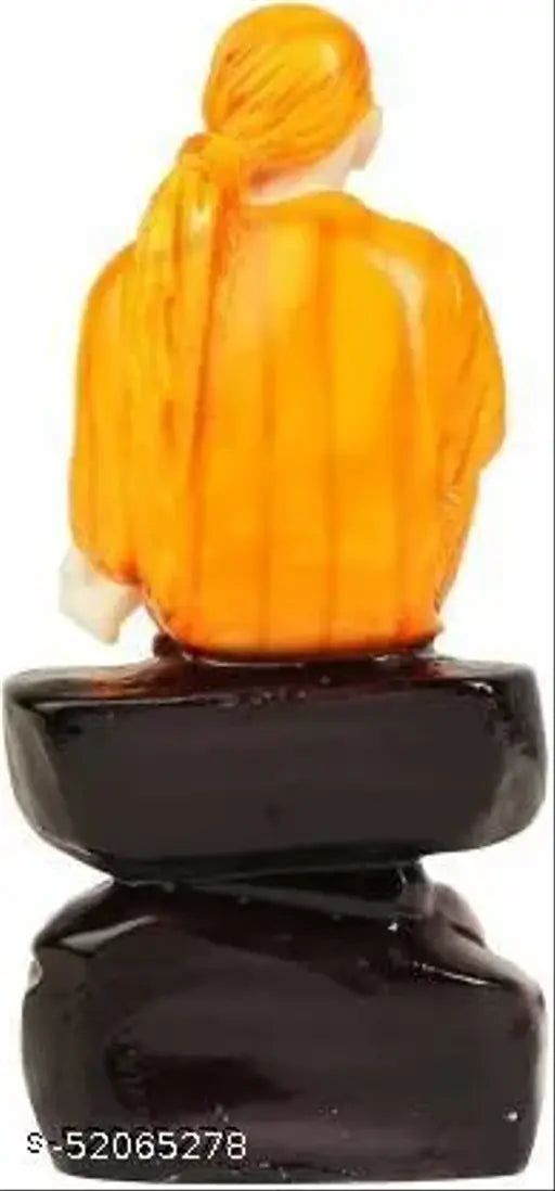 Orange pure marble Classic Idols figurine, decorative showpiece for home or Pooja Room, boosts wealth, health, peace, and happiness per Vastu