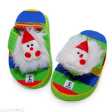 Embellished net canvas Velvet shoes & teddy flip flops for kids, India origin