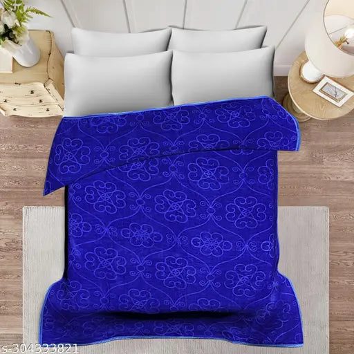 Microfiber blue comforter, 200 thread count, all-season double bedding
