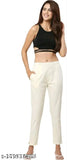 Pair of high waist viscose cotton pants
