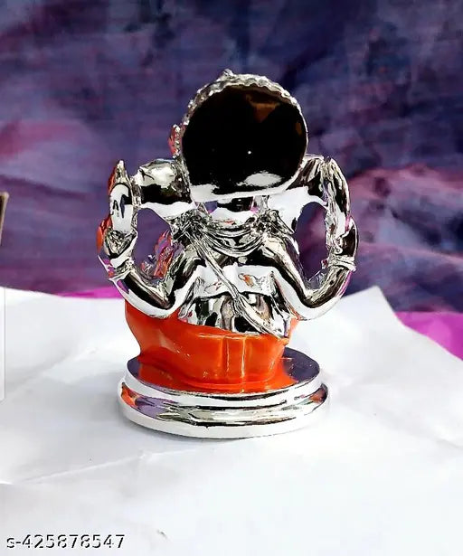 Handcrafted Indian Ganesh statue, 5cm tall with 3cm base, ideal for car dashboards, desks, or shelves