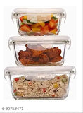 Clear plastic airtight fridge storage containers set of 3 with lids