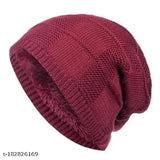 Winter wool cap and muffler set, fur net pattern, stylish for men and women, Indian craftsmanship