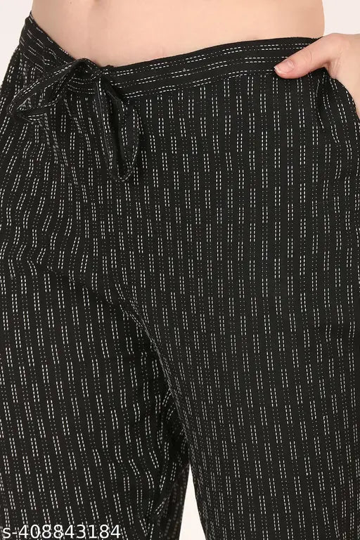 Cotton textured net women's pants pack of 2, Indian-made, size options from XXS to XXXL