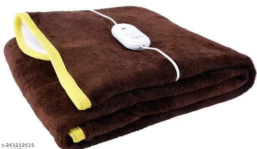 Safe single size polyester electric throw, adjustable heat, cozy warmth for chilly nights