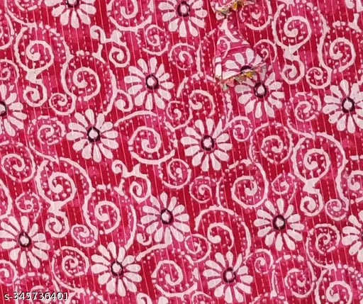 Red 6060 cotton kurti set for girls with Sanganeri Block Print, traditional Indian art. Perfect for 3 to 10 years old