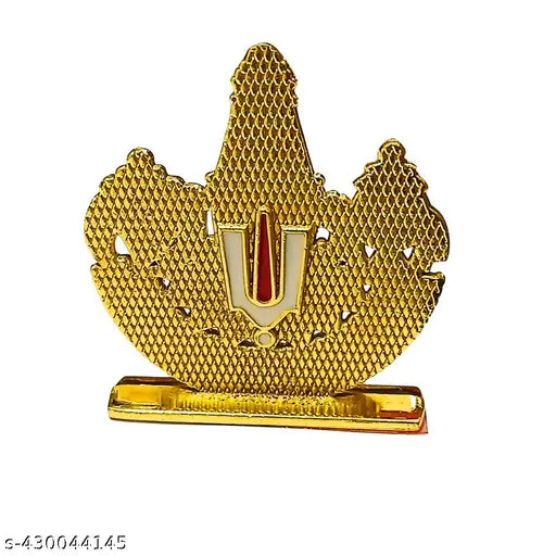 Tirupati Balaji stone religious idol, Indian crafted showpiece for home or car, suitable for pooja rooms and office spaces