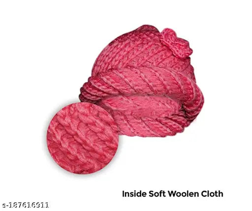 Red wool beanie, soft and warm, women's winter cap