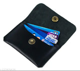 Genuine leather credit card holder, 6 slots, solid pattern, free size, sleek design for men & women. Made in India