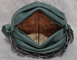 Green sling bag with two straps