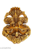 Metal Keerthi MukuduKirthimukha Nazar Battu decorative showpiece - Indian protective wall hanging for evil prevention