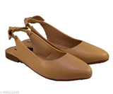 Synthetic pointed slip-on bellies by SKOLL - solid design women's boat shoes for casual and party wear, made in India (IND-4 to IND-8 sizes)
