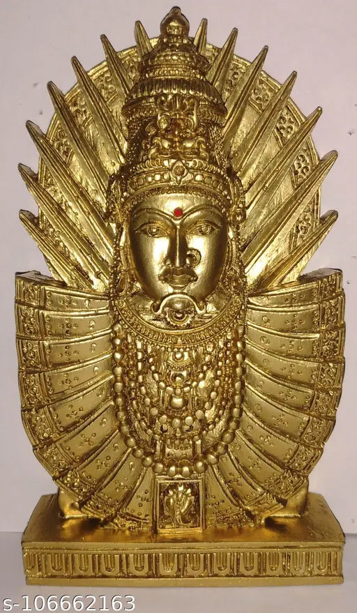 Indian poly resin god idol, SAUNDATTI RENUKA YELLAMA (17cm height x 3cm breadth)