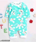 Wool printed winter dungarees and dress for kids, Indian-made warm clothing for babies 0-4 months