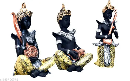 Handcrafted polyresin & marble dust Buddha statue for home decor, 15x11x20CM. Peaceful meditating Buddha figurine, ideal for living room, pooja room, or garden. Perfect Asian art design with tranquil serenity for positive vibes
