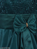 Silver Kraft baby girl dress with green lycra material