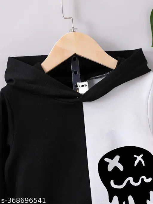 Lofn Kid's Printed Hood Multicolor Sweatshirts & Hoodies