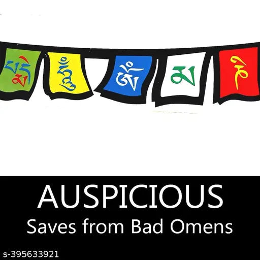 Tibetan Buddhist prayer flag adhesive, 60cm x 5cm, durable outdoor decor for cars & bikes