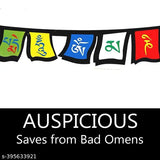 Tibetan Buddhist prayer flag adhesive, 60cm x 5cm, durable outdoor decor for cars & bikes