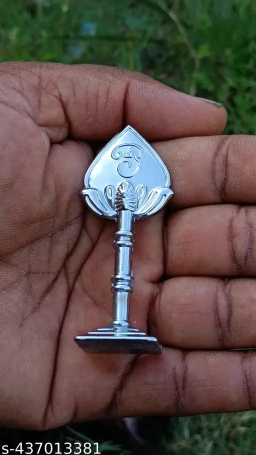 Indian Muruga vel, nickel-plated auto showpiece for car dashboard or home decor