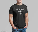 Cotton Go Beyond Label men's t-shirt with short sleeves and printed design, size M - Made in India