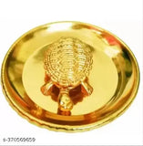 Gold brass Kachua plate, decorative showpiece for home office or shop, symbolizing longevity and stability in Vastu and Feng Shiu