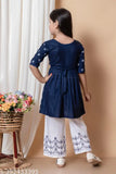 Festive rayon Kurta Plazzo set for girls, Indian ethnic fashion with A-line top and palazzos, suitable for various events