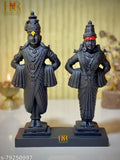Black poly resin Vitthal Rukmini statue for home decor and gifting