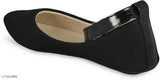 Synthetic leather bellies women's shoes by Toshina King, slip-on style in solid net pattern, available in sizes IND-3 to IND-8