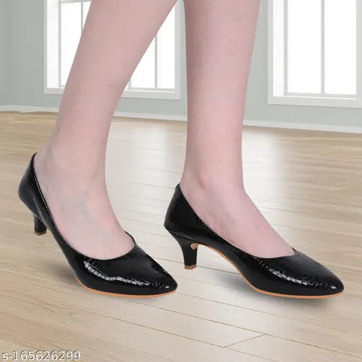 Black flats with silver detailing