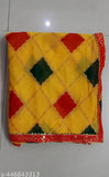 Georgette striped peacock saree in yellow, checkered print, traditional design, new arrival for Diwali and Chhath pooja festivals