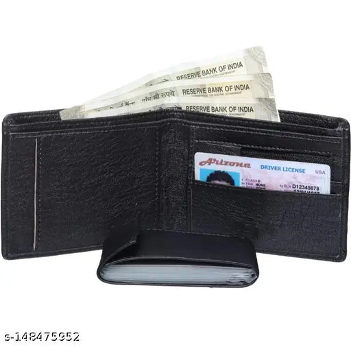 Brown faux leather Batua Tan men's wallet, features 5 compartments and is suitable for casual, evening, travel, or formal events. Made in India