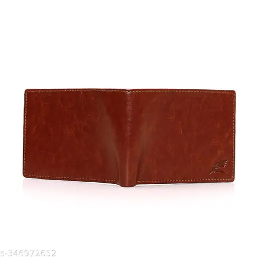 Slim, real leather wallet with RFID blocking - classic bifold design featuring 5 card slots, 2 cash compartments, and hidden business card slots. Gift boxed