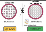 TARAIN Collection premium Glace cotton elastic king size fitted bedsheets with 2 pillow covers, double bed & all-around elastic. Soft botanical prints in a regular quality, ideal for adult summer use