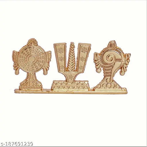 Idol figurine set with golden color, intricate design