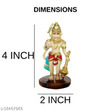 Lord Hanuman 4 inch ABS idol for car dashboard, home decor & pooja. Assorted colors - ideal for gifting