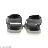 Black and grey baby sandals, for 0 to 6 months. Neska Moda Eva style chu chu sound boots with foot support