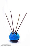 Multicolor handmade ceramic incense stand, size 2.5x2.5x2.5 inches, perfect for home or office decor, ideal for gifting occasions like Diwali, Ganesha Chaturthi, or housewarming. Made in India