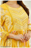 Monsoon Wear Printed Rayon Kurta Set with Dupatta - Trendy, comfortable rayon ethnic wear for women, suitable for daily or festive occasions
