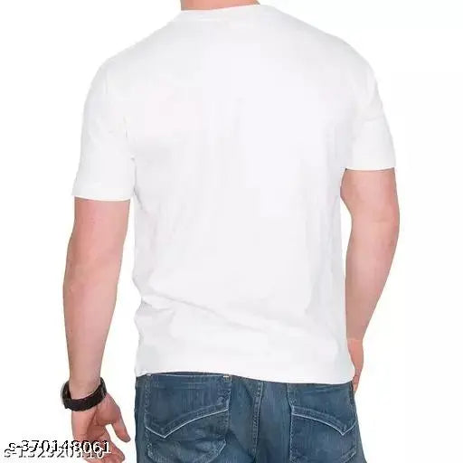 Striped polyester Jaat King T-shirt, short sleeves, white print on Indian product