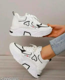 Reefox Girls Black Mesh White Stylish Comfortable Sports Running Casual Sneakers Shoes