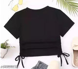 Cotton blend crop tops, solid color for women's fashion, made in India