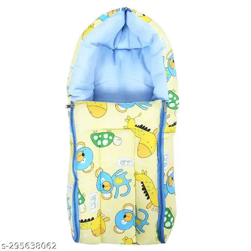 Cotton self-design new born baby carry bag, 2-in-1 bedcum for ages 0-9 months, Indian design on display