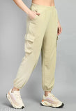 Women's black lycra blend casual pants