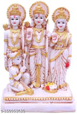 Poly Resin Ram Darbar Murti, big-sized Lord Rama idol, 9cm x 16cm x 22cm, Indian origin