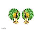 Metal peacock showpieces, pair, Indian decorative art
